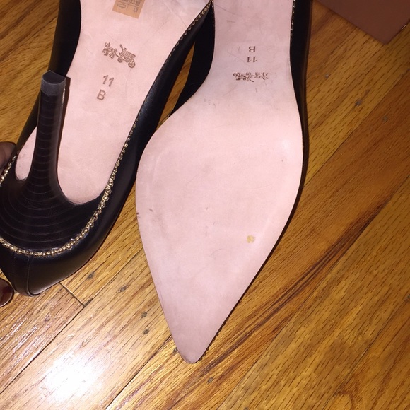 NEW Coach Leather Heels - Picture 4 of 6